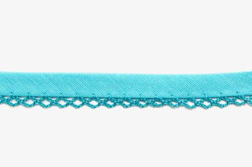 Schrägband Häkelborte helltürkis (1 m)